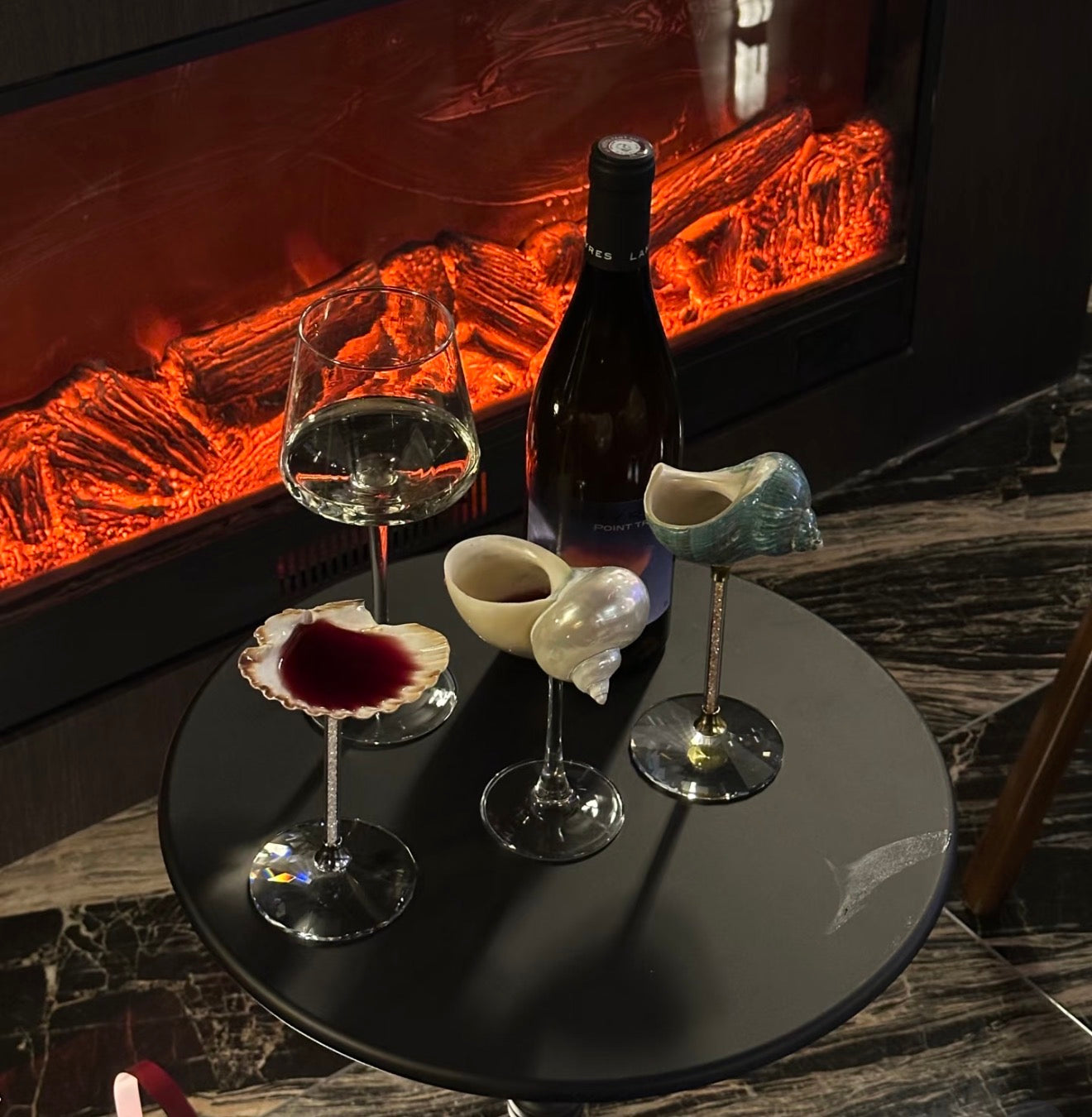 "Magnificent Conch" Deep-Sea Shell Handmade Wine Glass | Decorative Ornament